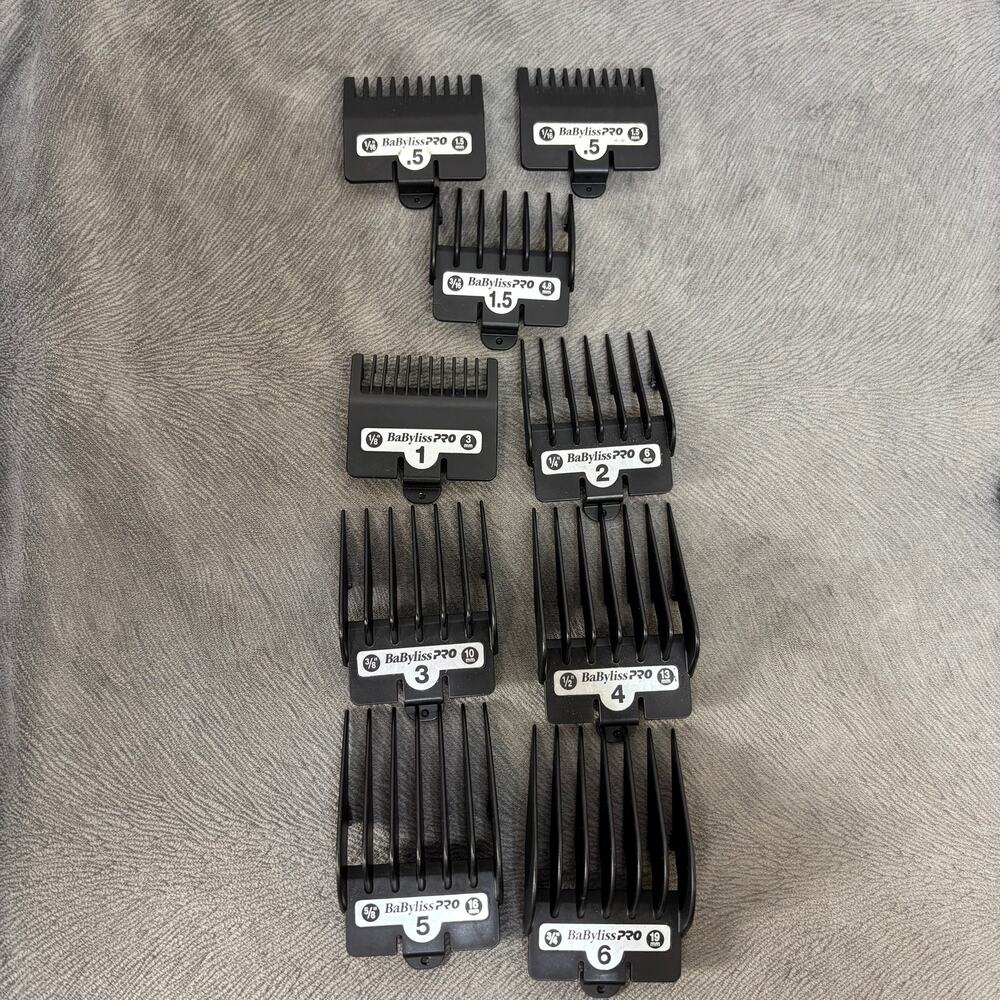 BaBylissPro Clipper Guards Lot of 9 Replacements .5 (x2) + 1 through 6